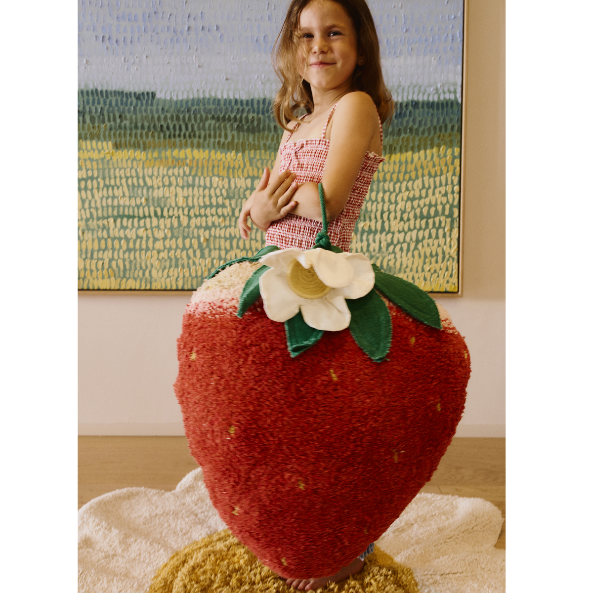 Lorena Canals Floor Cushion - Strawberry