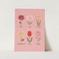 Kid of the Village Flowers Art Print - Pink