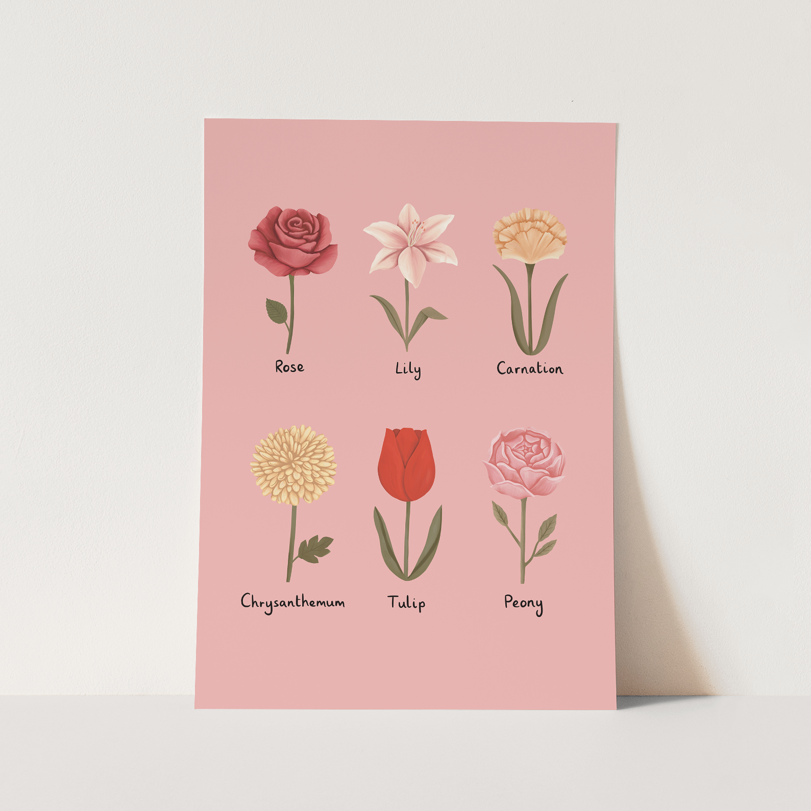 Kid of the Village Flowers Art Print - Pink