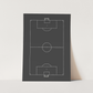 Kid of the Village Football Pitch Art Print - Black