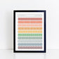 The Little Jones Fractions Print - Muted