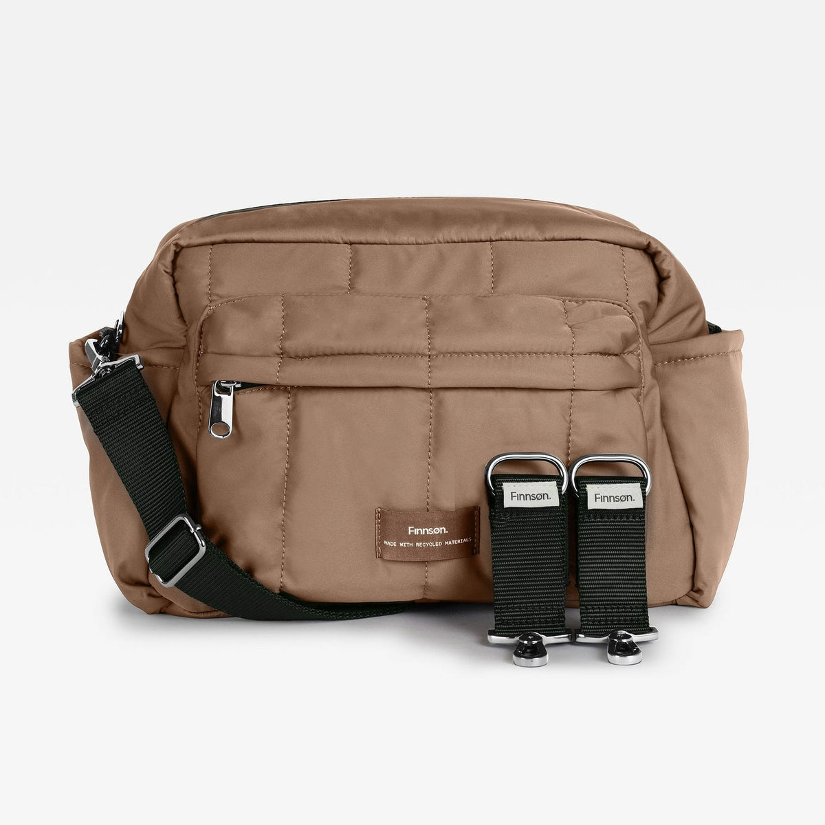 Finnsøn FREYA Eco Oversized Stroller Organiser with Clips - Mocha