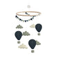 Gamcha Felt Baby Mobile - Air Balloons - Dark Blue