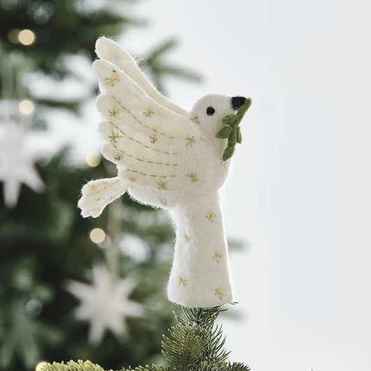 Felt Turtle Dove Christmas Tree Topper By Ginger Ray