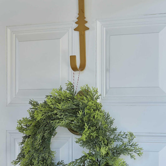 Gold Metal Christmas Tree Wreath Hanger By Ginger Ray