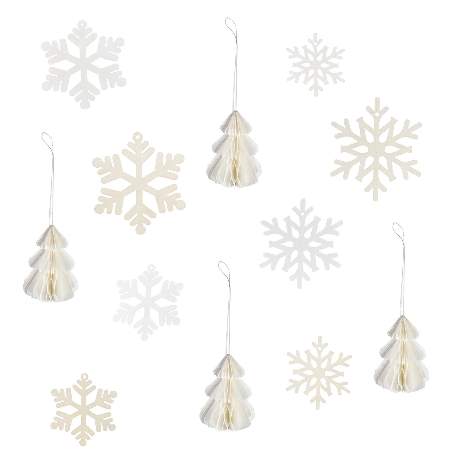 Wooden Snowflake & Honeycomb Christmas Decorations By Ginger Ray