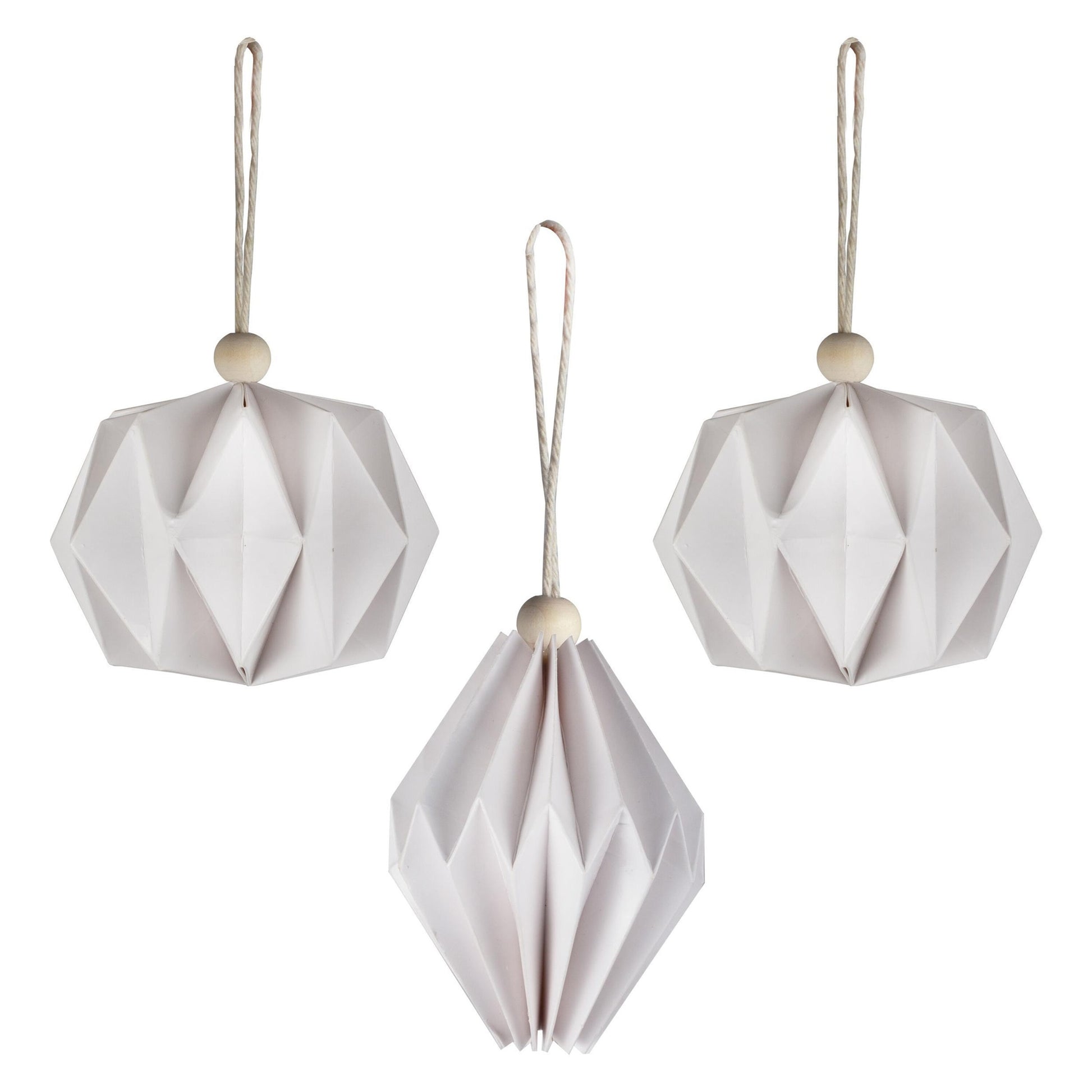 White Paper Christmas Tree Hanging Decorations By Ginger Ray