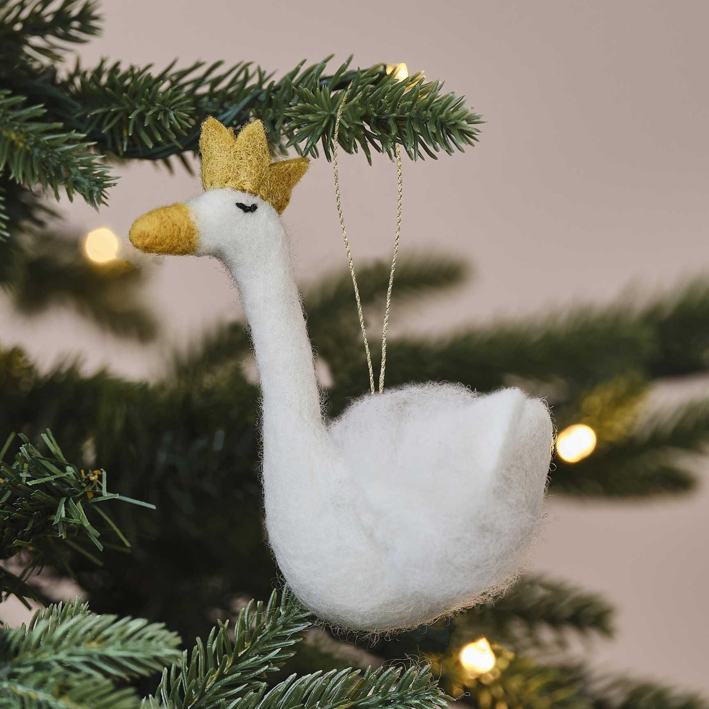 Felt Swan Christmas Tree Decoration By Ginger Ray