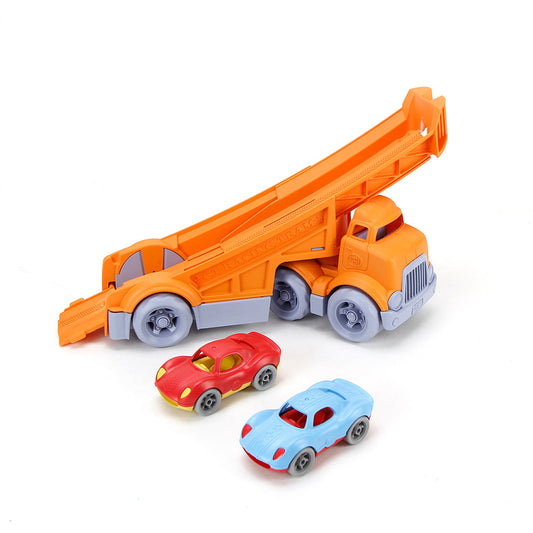 Green Toys Racing Truck With 2 Race Cars