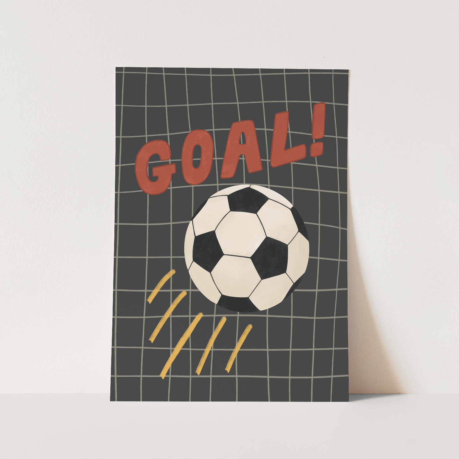Kid of the Village Goal Art Print - Black