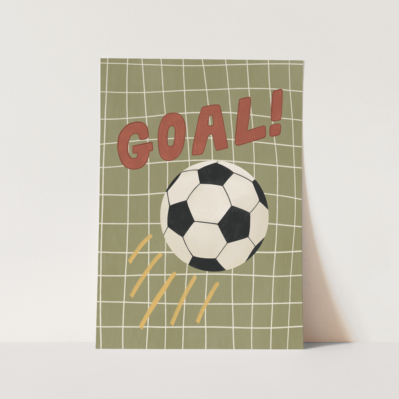 Kid of the Village Goal Art Print - Green