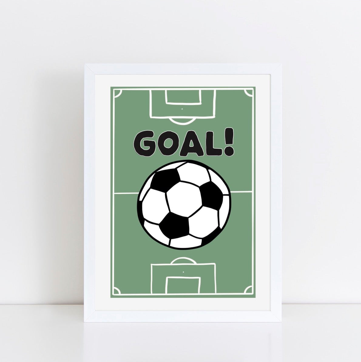 The Little Jones Football Pitch Print - Goal!