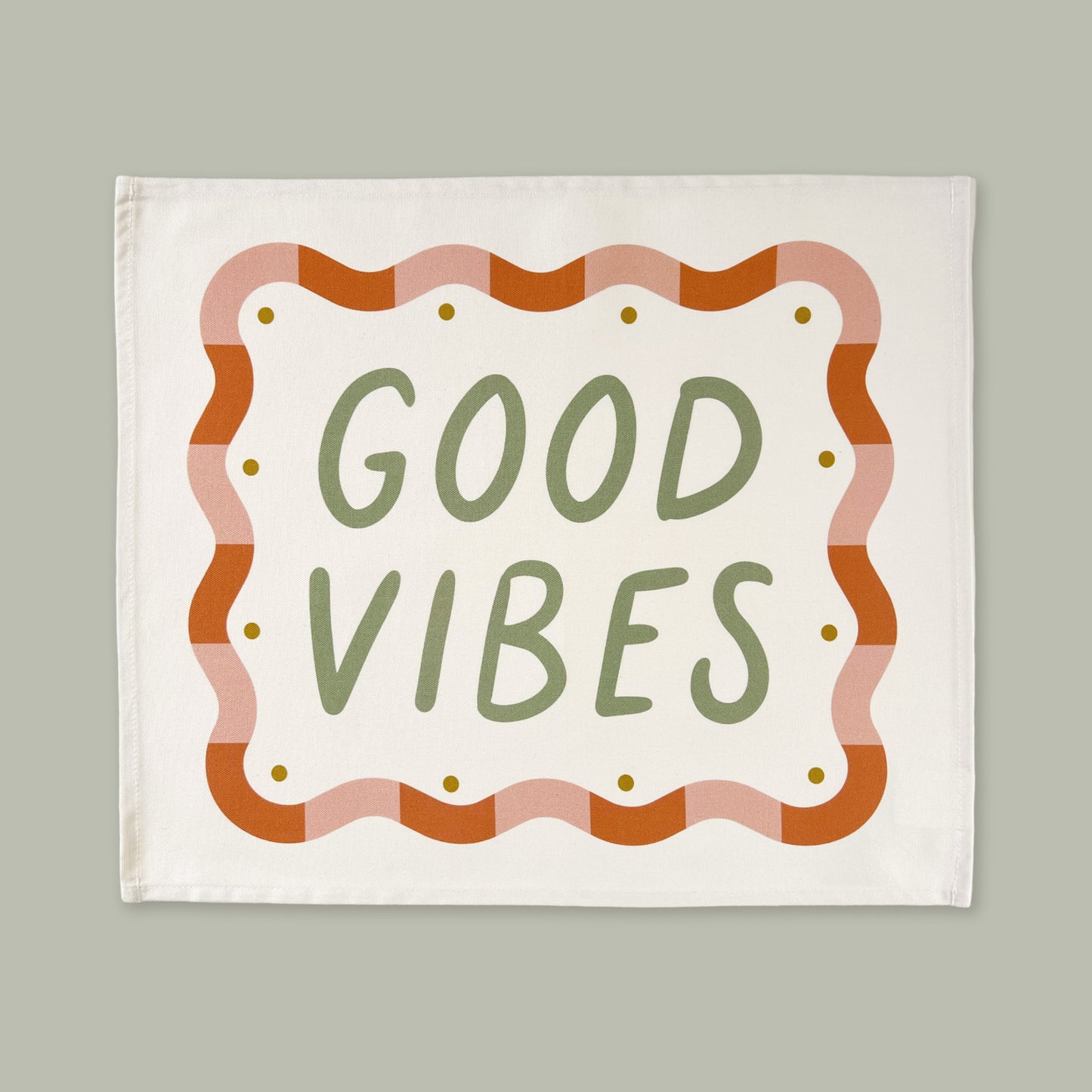 Kid of the Village Good Vibes Wall Banner - Green