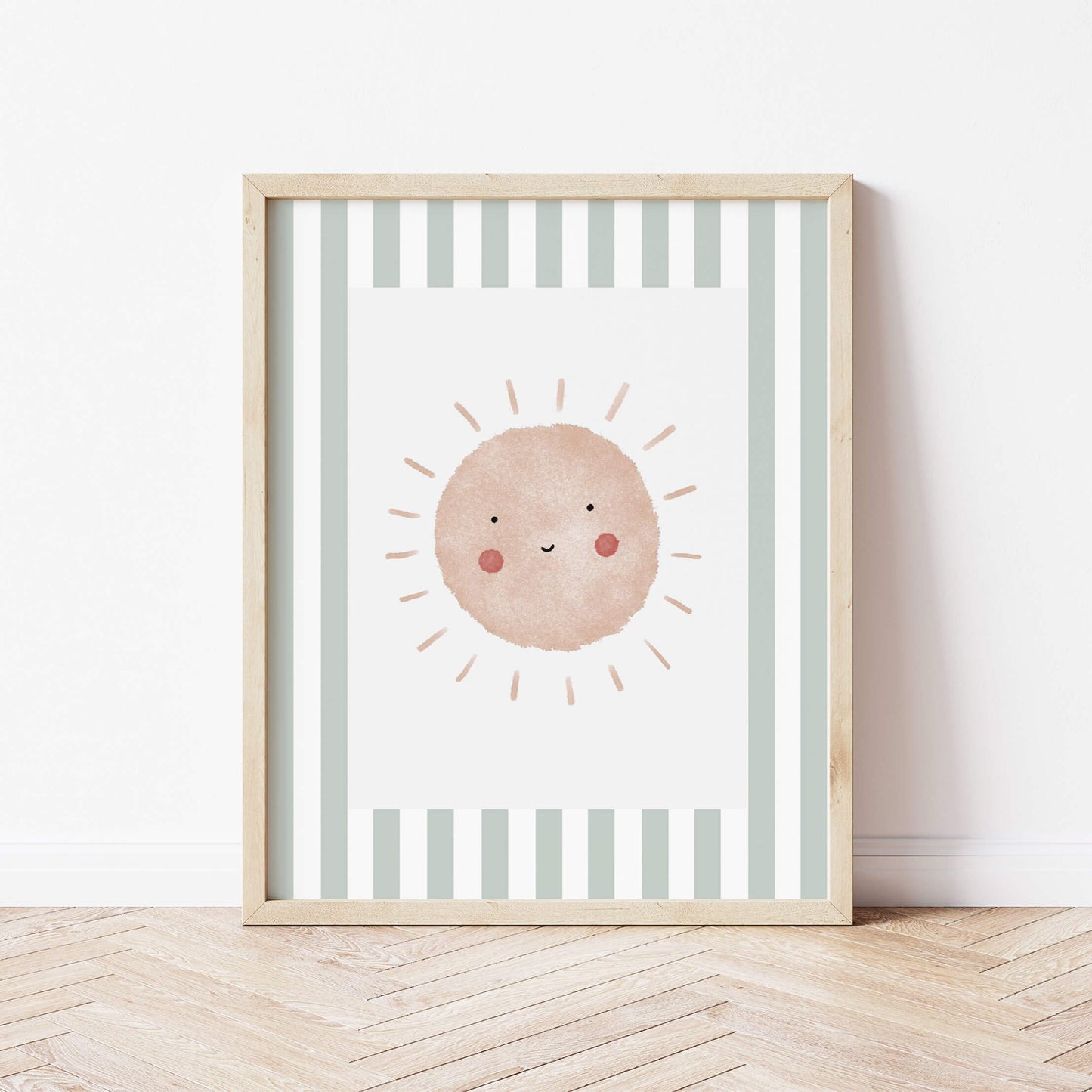 The Little Jones Boho Sunshine Print - Green Stripes
