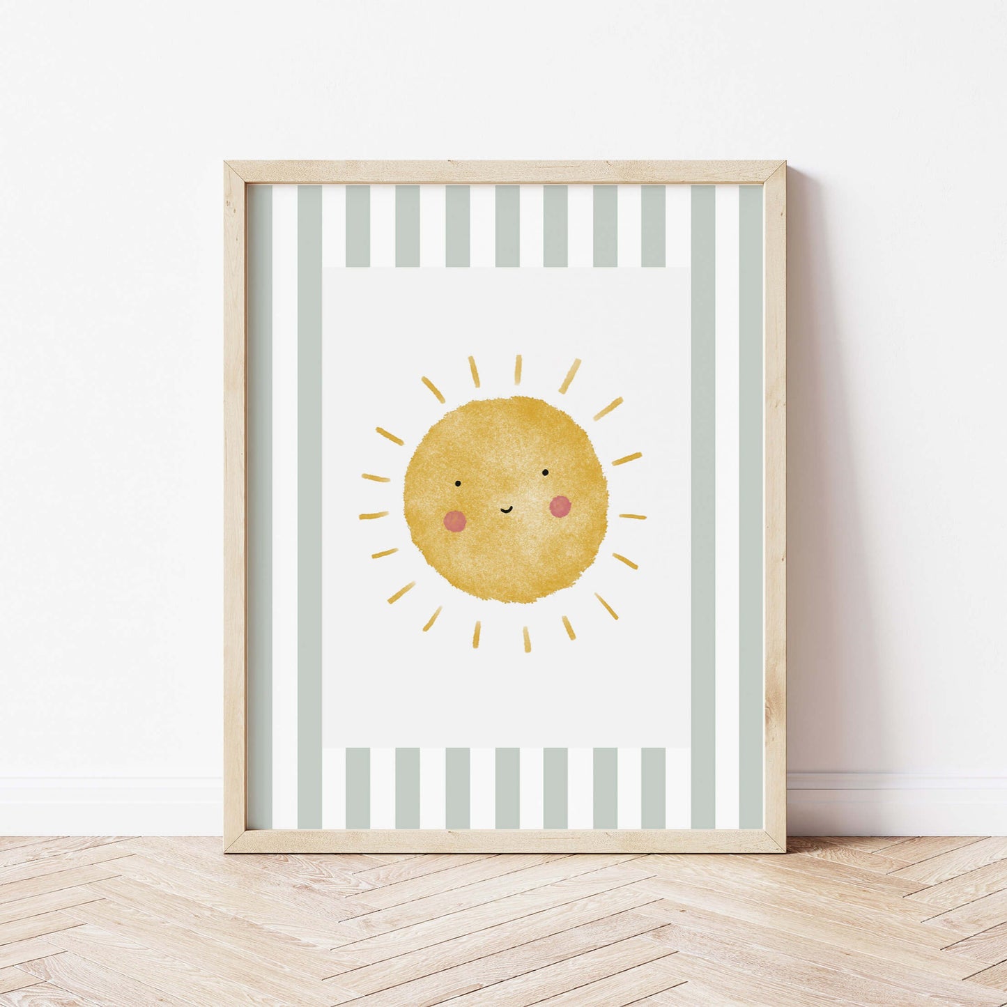 The Little Jones Sunshine Print - Green Stripes
