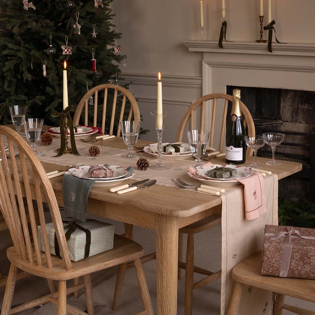 Avery Row Christmas Table Runner - Natural