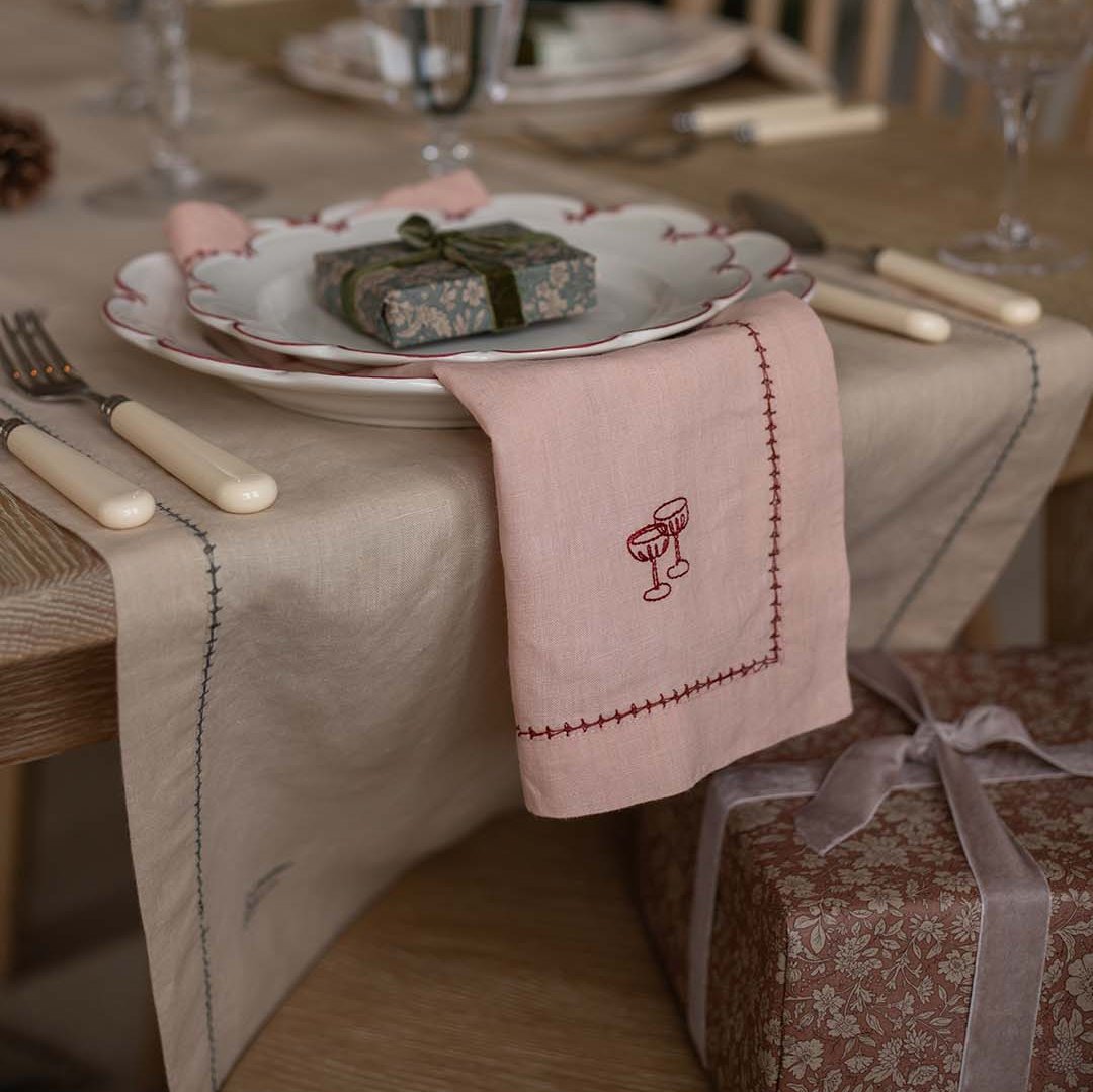 Avery Row Christmas Table Runner - Natural