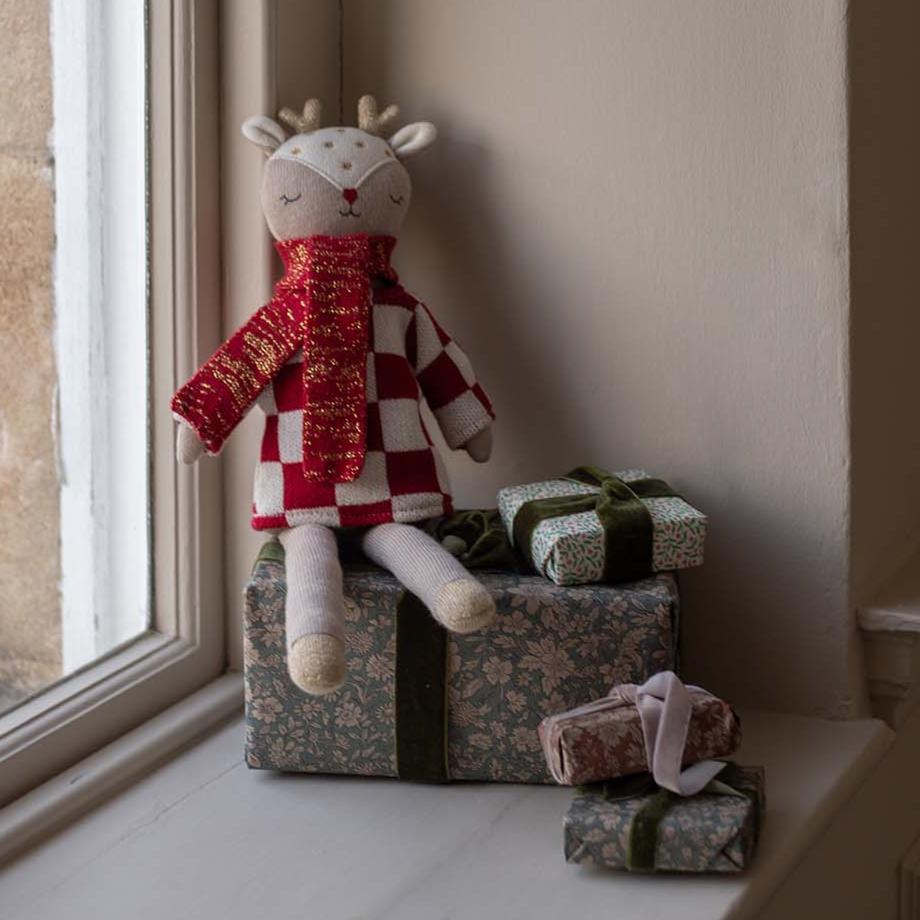 Avery Row Knitted Toddler Toy - Reindeer