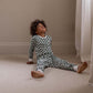 Avery Row Children's Jersey Pyjamas - Green Checkerboard