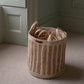 Avery Row Maize Stripe Storage Basket - Set of 3 - Natural