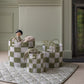 Avery Row Checkerboard Storage Basket - Medium - Sage
