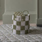 Avery Row Checkerboard Storage Basket - Medium - Sage