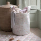 Avery Row Large Quilted Storage Basket - Anemone/Pink Check