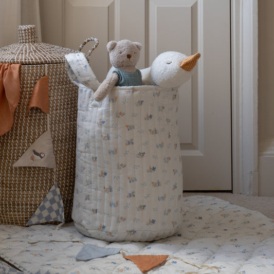 Avery Row Large Quilted Storage Basket - Coastline