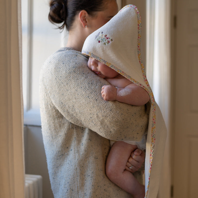 Avery Row Hooded Towel - Baby - Wildflower Garden