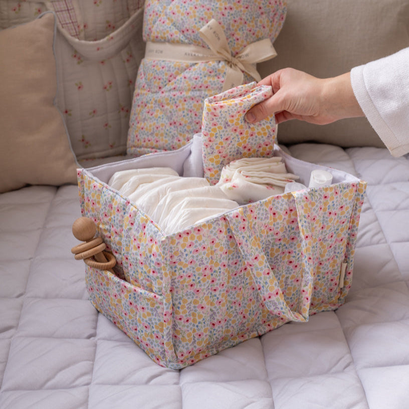 Avery Row Nappy Caddy - Wildflower Garden