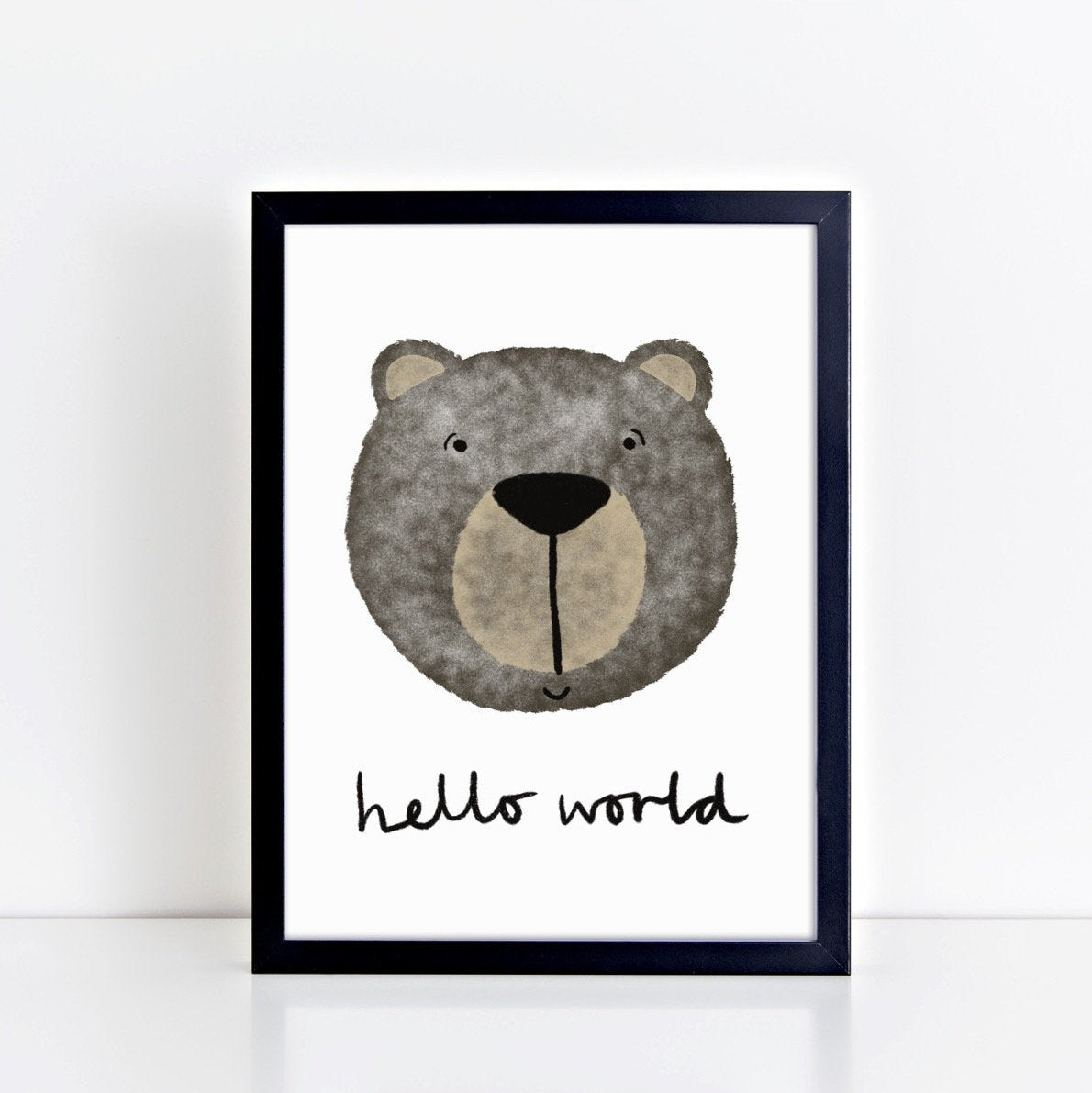 The Little Jones Happy Bear Print - Hello World
