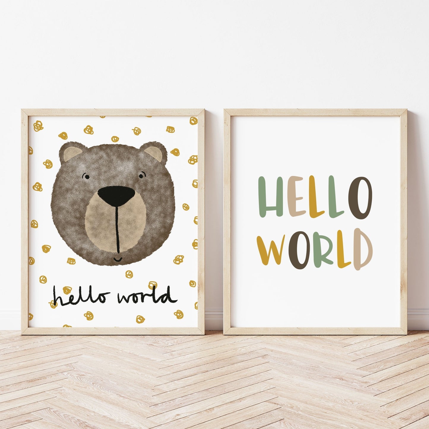 The Little Jones Happy Bear Print - Spotty Hello World