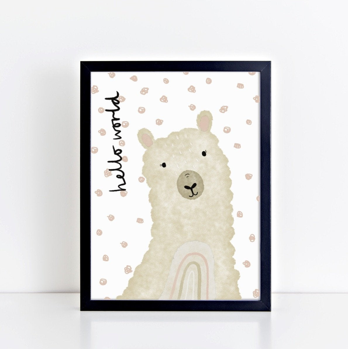 The Little Jones Happy Llama Print - Spotty Hello World
