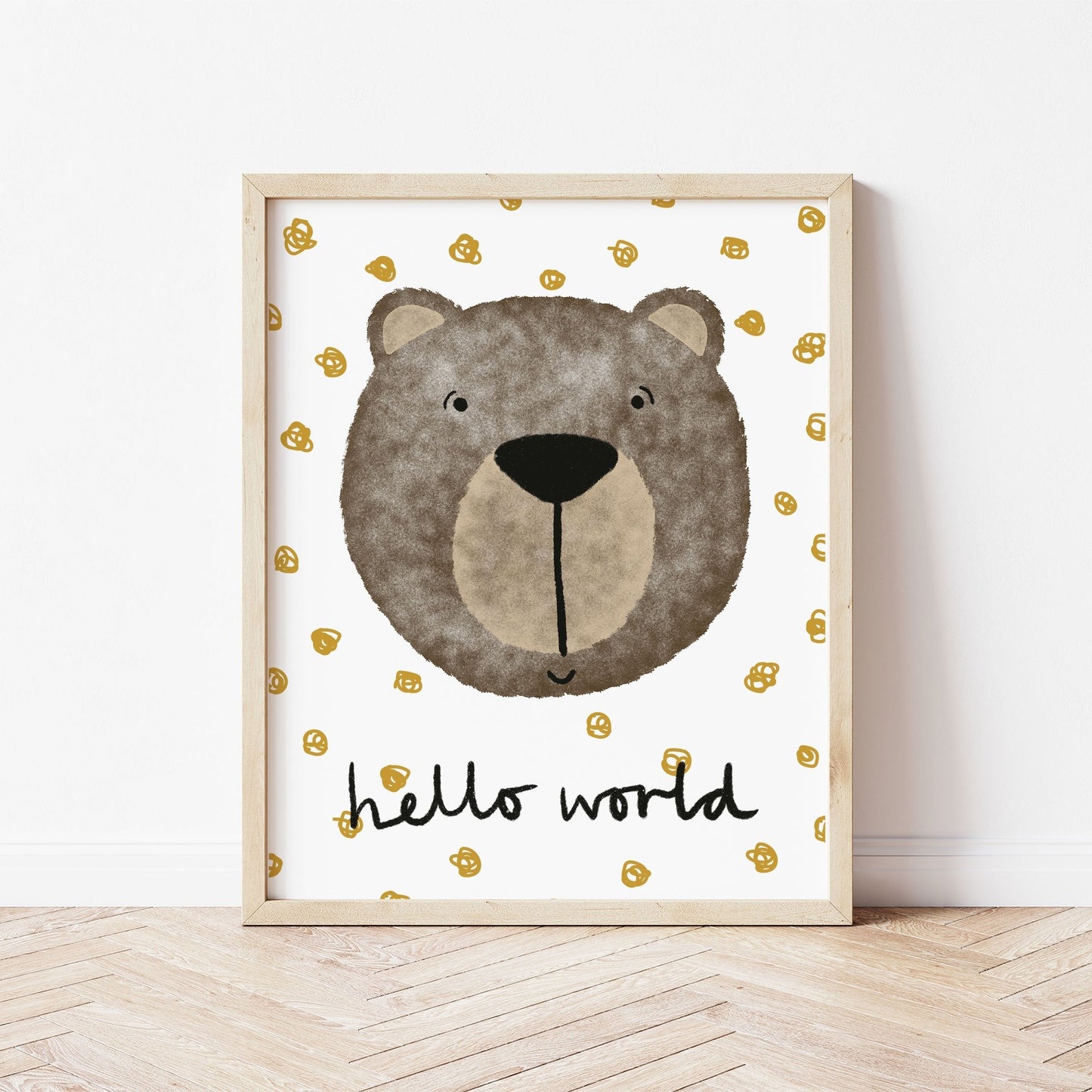 The Little Jones Happy Bear Print - Spotty Hello World