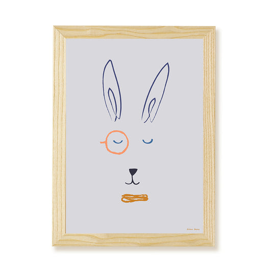 Hector Hare Kids Art Print by Hibou Home