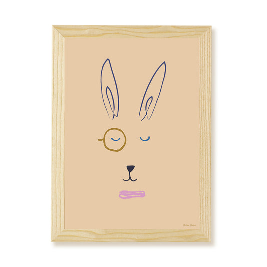 Hector Hare Kids Art Print by Hibou Home