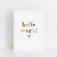 The Little Jones Hello World Print - Muted