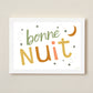 Bonne Nuit Kids Art Print by Hibou Home