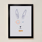 Hector Hare Kids Art Print by Hibou Home