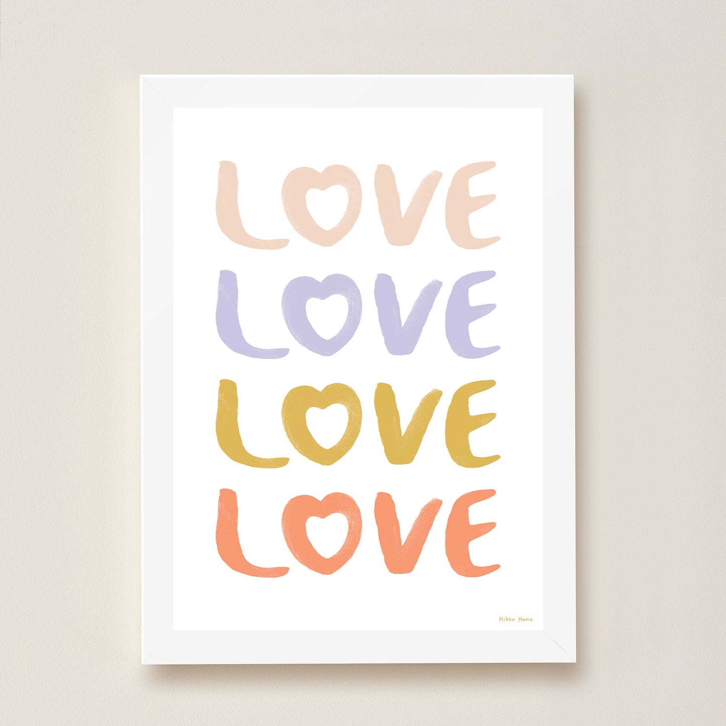 LOVE Kids Art Print by Hibou Home