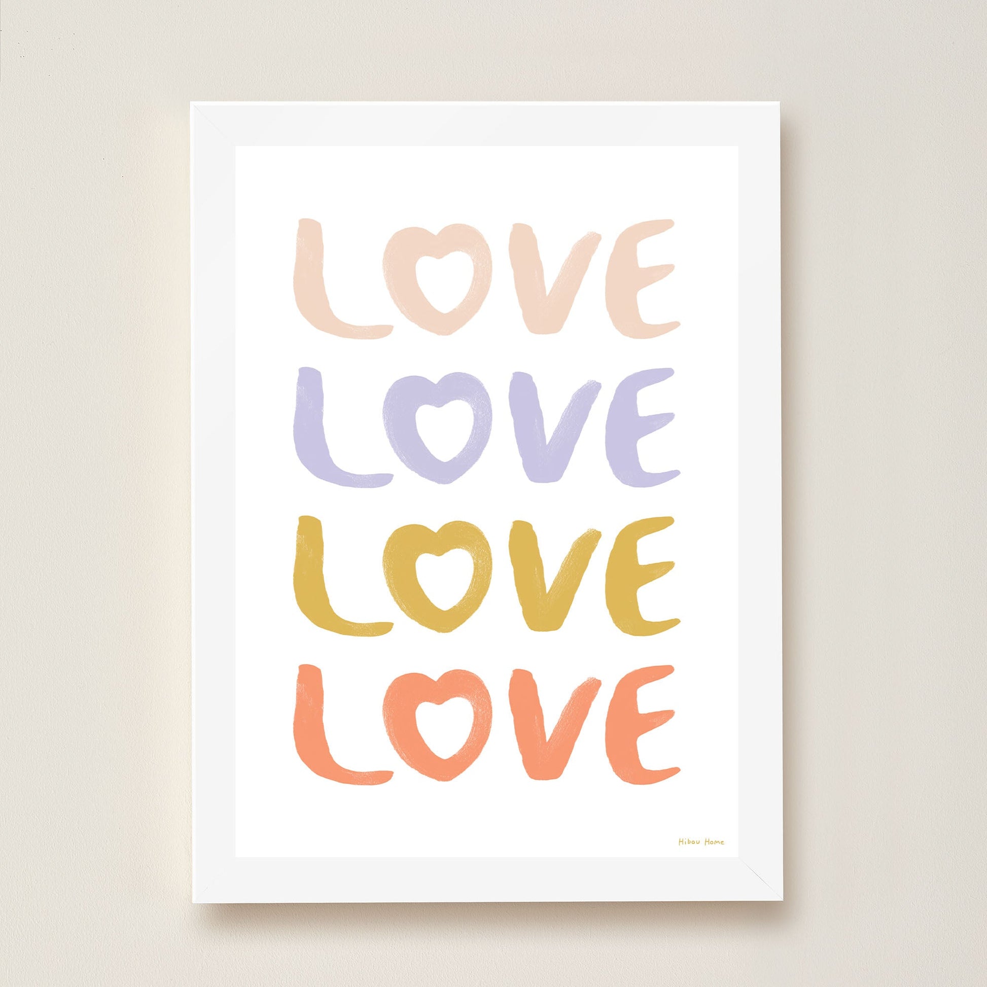 LOVE Kids Art Print by Hibou Home