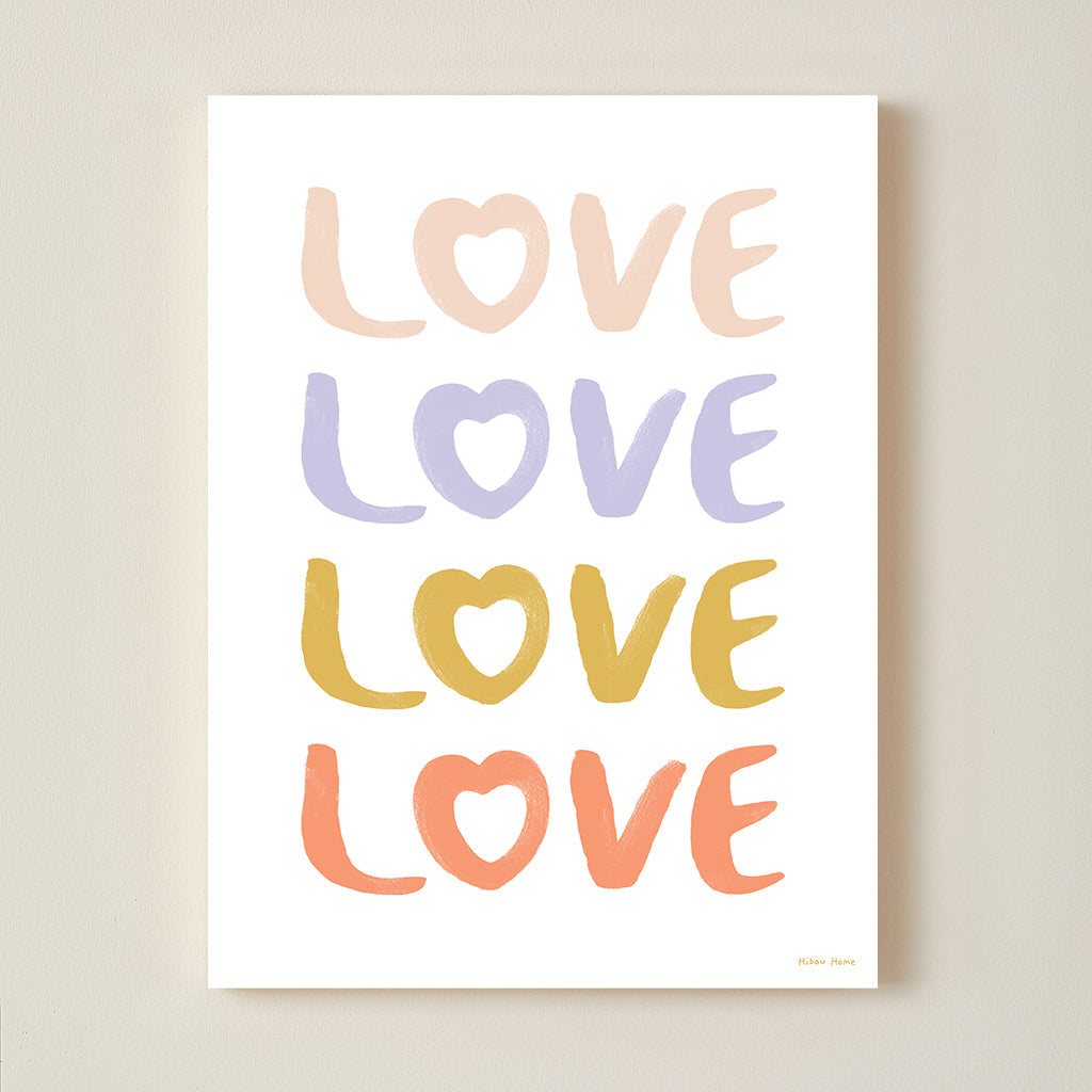LOVE Kids Art Print by Hibou Home