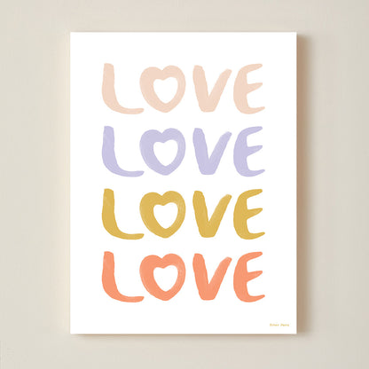 LOVE Kids Art Print by Hibou Home
