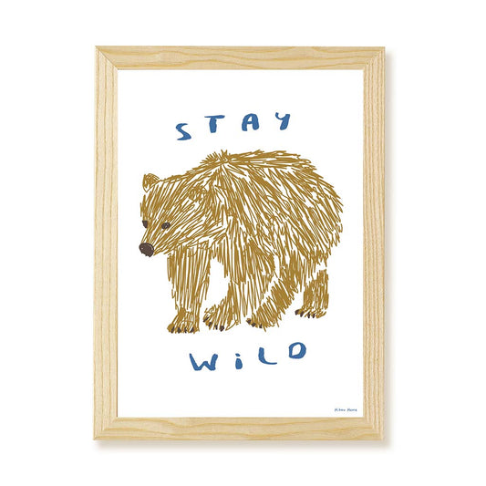 Stay Wild Kids Art Print by Hibou Home