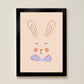 Sylvie Rabbit Kids Art Print by Hibou Home