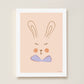Sylvie Rabbit Kids Art Print by Hibou Home