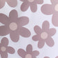 Dusky Pink Daisy Fabric Wall Stickers by The Little Jones