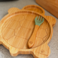 SenseNest Bamboo Plate & Fork - Turtle