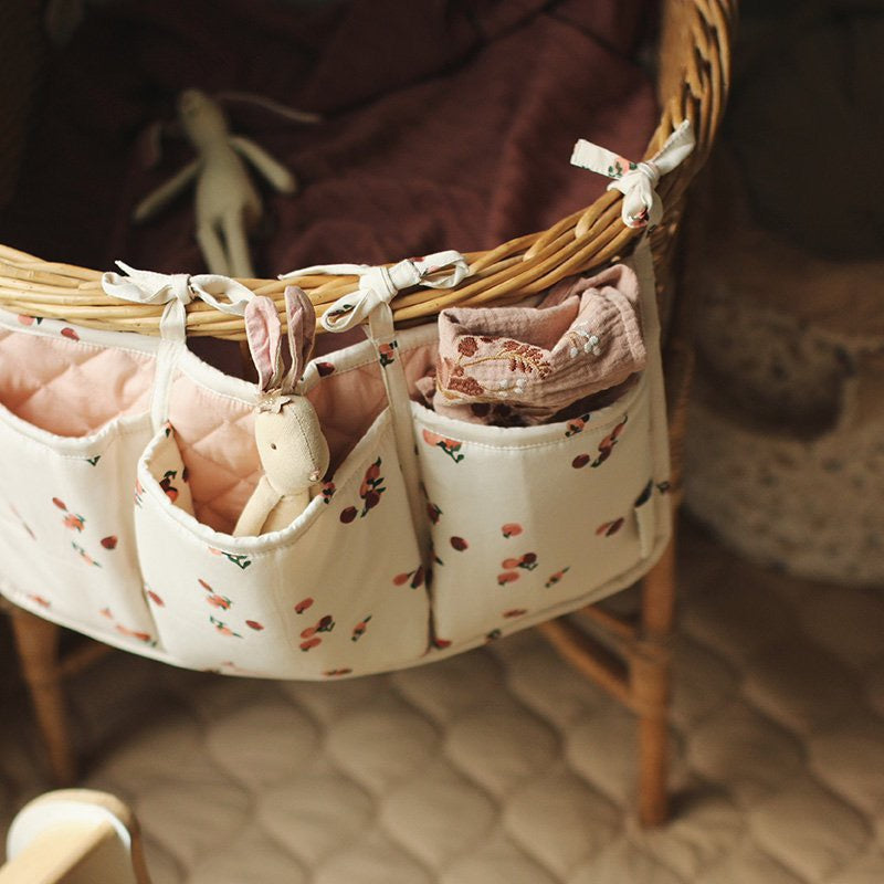 Avery Row Cot Organiser Pockets - Peaches