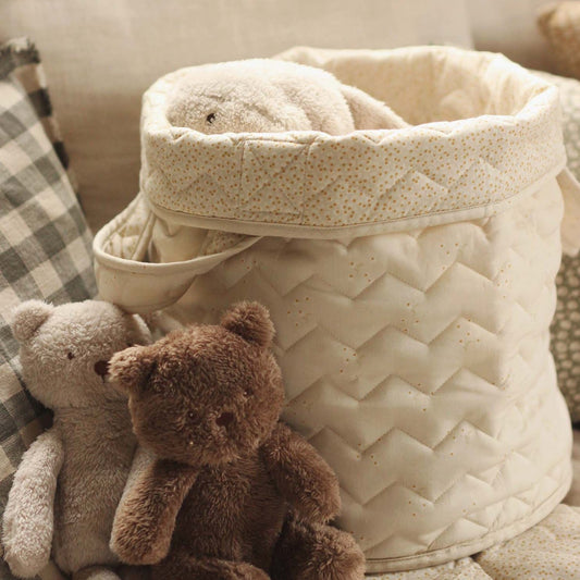 Avery Row Large Quilted Storage Basket - Wild Chamomile